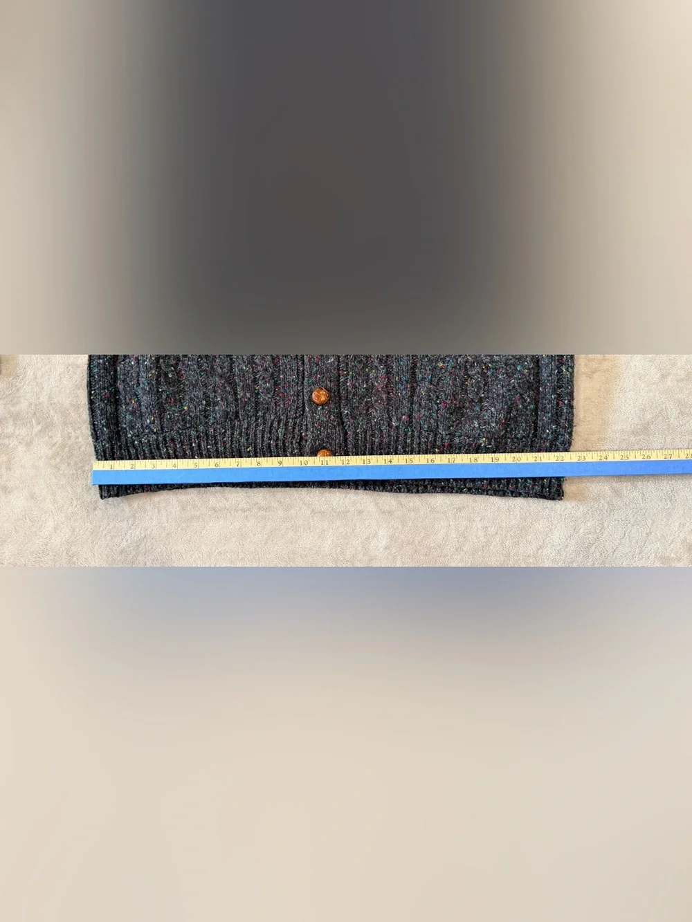 Vintage Limited Express Rainbow Confetti Cable Knit Cozy Grandmacore Cardigan M